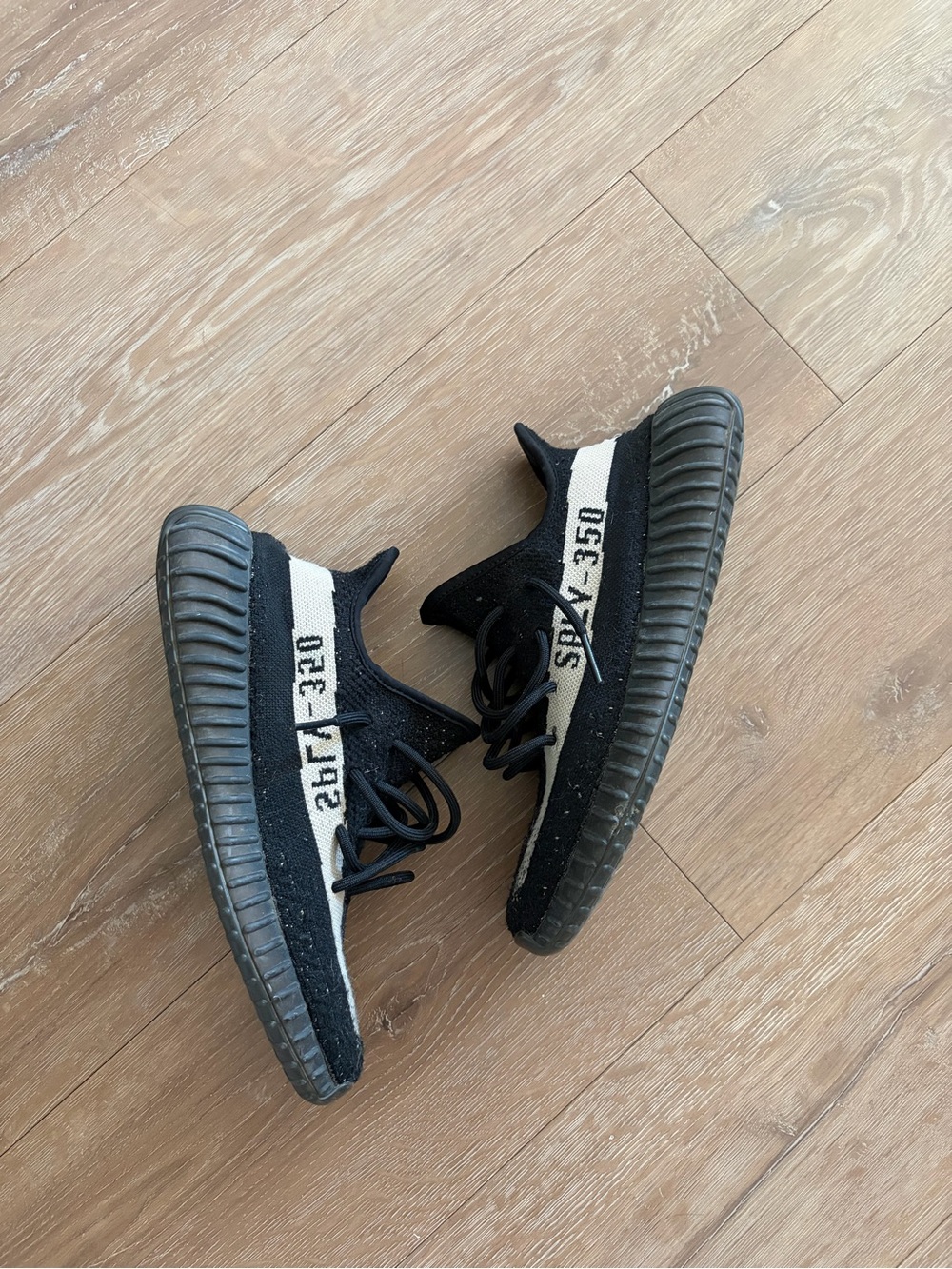 Black and White Knit Lace-Up Sneakers - YZY Style